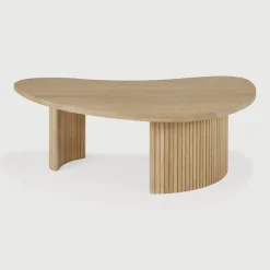 Clearance Ethnicraft Organische Salontafel Boomerang Hout, 90 x 61cm