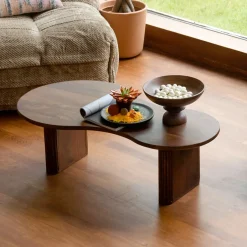 New Dutchbone Organische Salontafel Tilon Mangohout, 110 x 60cm