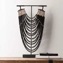 Best MUST Living Ornament Magic Black Houten kralen, 51cm hoog