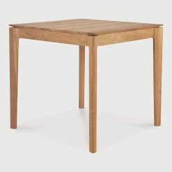 Ethnicraft Outdoor Bistrotafel Bok Teakhout, 80 x 80cm, kleur Naturel