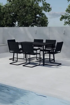 Online Nohr Outdoor Diningset Shayvonne kleur Zwart