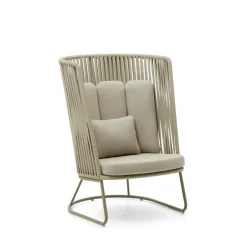 Discount Kave Home Outdoor Fauteuil Saconca Met hoge rug, Gevlochten touw
