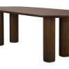 Discount Dutchbone Ovale Eettafel Dean Walnootlook, 220 x 90cm