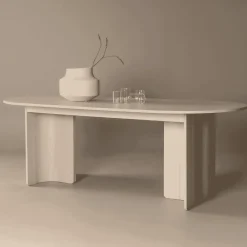 Clearance Nohr Ovale Eettafel Jadira MDF, 220 x 100cm Whitewash