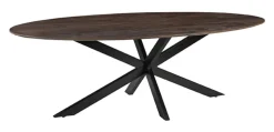 Online LABEL51 Ovale Eettafel James Mangohout, kleur Espresso