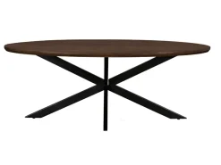 Best Livingfurn Ovale Eettafel Lifestyle Mangohout, 210 x 110cm, kleur Donkerbruin