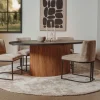Discount Tower Living Ovale Eettafel Palazzo Teakhout en mineraal stucwerk