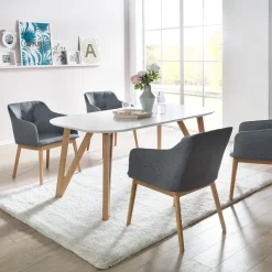 Clearance Artistiq Living Ovale Eettafel Ravi kleur Wit