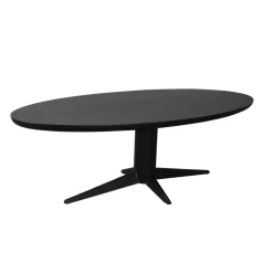 Online Richmond Interiors Ovale Eettafel Rayford Eikenhout, 230 x 110cm Zwart
