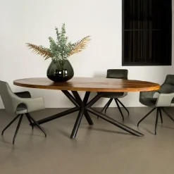 Best Tower Living Ovale Eettafel Selva Mangohout, kleur Naturel