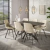 Best LifestyleFurn Ovale Eettafel Shakira Liquid Metal, 180 x 90cm