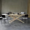 Online Ethnicraft Ovale Vergadertafel Mikado Gevernist Eikenhout, 267 x 138cm