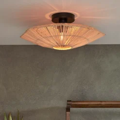 Best GOOD&MOJO Plafondlamp Panama Raffia, kleur Naturel