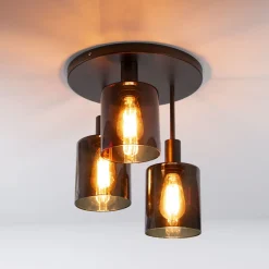 Hot LifestyleFurn Plafondlamp Reema 3-lamps, kleur Sienna bruin