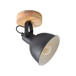 Hot Urban Interiors Plafondspot Woody Single, kleur Vintage Black
