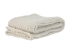 Hot Light & Living Plaid Knitted Creme