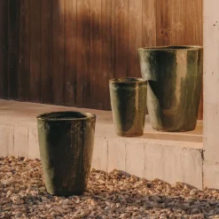 New Kave Home Plantenpot Rotja Set van 3 stuks, Terracotta