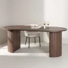 Clearance Nohr Plat Ovale Eettafel Adrin 200 x 90cm, kleur Mokka