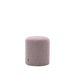 Online Kave Home Poef Kaeli Structuurstof, kleur Lila