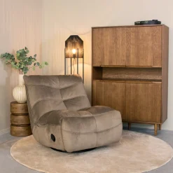 Clearance LABEL51 Relaxfauteuil Take It Easy Cosmo stof, kleur Taupe