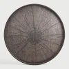 Clearance Ethnicraft Rond Dienblad Slice 92cm, kleur Zwart
