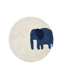 Online Kave Home Rond Vloerkleed Tandani Olifant, 100cm Meerkleurig