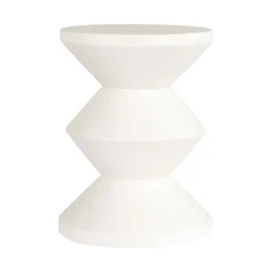 Sale Richmond Interiors Ronde Bijzettafel Bloomstone 35cm, kleur Wit
