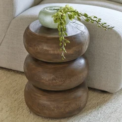 Online Rivièra Maison Ronde Bijzettafel Cala Carbo Suarhout, 35cm