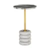New Richmond Interiors Ronde Bijzettafel Isolde Marmer, 33cm