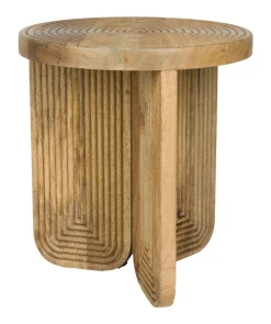 Clearance ZILT Ronde Bijzettafel Kang Mangohout, 40cm