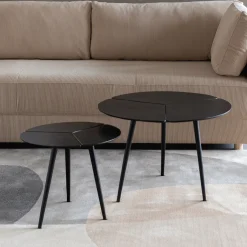 New ZILT Ronde Bijzettafel Lianne Set van 2 stuks