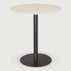 Clearance Ethnicraft Ronde Bistrotafel Blend 70cm, kleur Off White