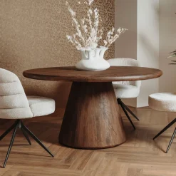 Online Tower Living Ronde Eettafel Asti Mangohout, kleur Bruin