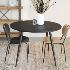 Clearance ZILT Ronde Eettafel Everton Teakhout, 110cm