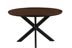 Outlet Livingfurn Ronde Eettafel Jesper Mangohout, kleur Donker Bruin