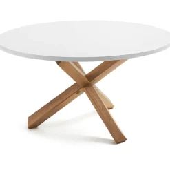 Discount Kave Home Ronde Eettafel Lotus kleur Wit/Eiken