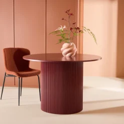Outlet Nohr Ronde Eettafel Mistina 110cm, kleur Burgundy