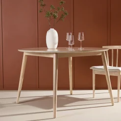 Online Nohr Ronde Eettafel Neomi Rubberhout, 120cm, kleur Whitewash