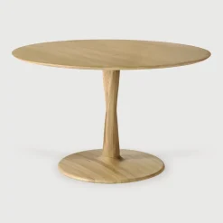 Online Ethnicraft Ronde Eettafel Torsion Gevernist Eikenhout, 127cm