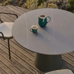 Online Kave Home Ronde Eettafel Tudons Keramiek, 120cm Groen