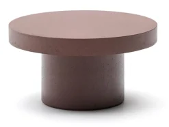 Best Kave Home Ronde Salontafel Aiguablava Beton, kleur Terracotta