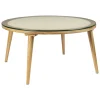 Outlet ZILT Ronde Salontafel Azalea Glas en Eikenhout, 70cm