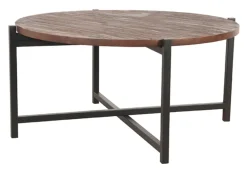 Sale LABEL51 Ronde Salontafel Dox Mangohout en metaal, 70cm