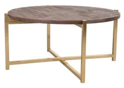 Sale LABEL51 Ronde Salontafel Dox Mangohout en metaal, 70cm