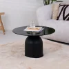Hot Sohome Ronde Salontafel Indira Glas en staal, 70cm