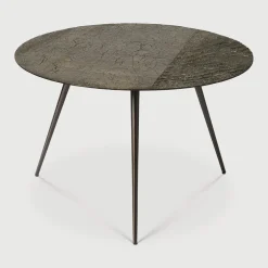 Best Ethnicraft Ronde Salontafel Luna Minerals, 65cm Whisky