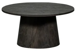 WOOOD Ronde Salontafel Maan MDF Donkerbruin