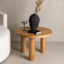 Nohr Ronde Salontafel Meghen Rubberhout, 60cm Bruin