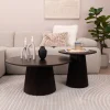 Sohome Ronde Salontafel Olav Set van 2 stuks Rond, kleur Walnoot