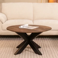 Discount LABEL51 Ronde Salontafel Otis Mangohout, 80cm